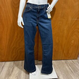 Levi's Signature Gold True Wide Leg Trouser Mid Rise Blue Jeans Size 16